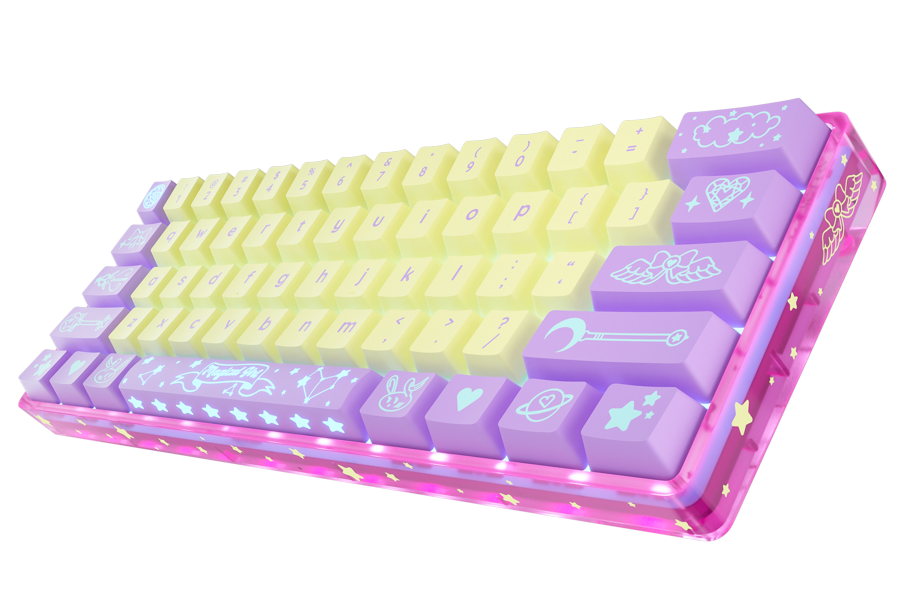 Kawaii Anime Girl Combo Ghost Keyboards EU