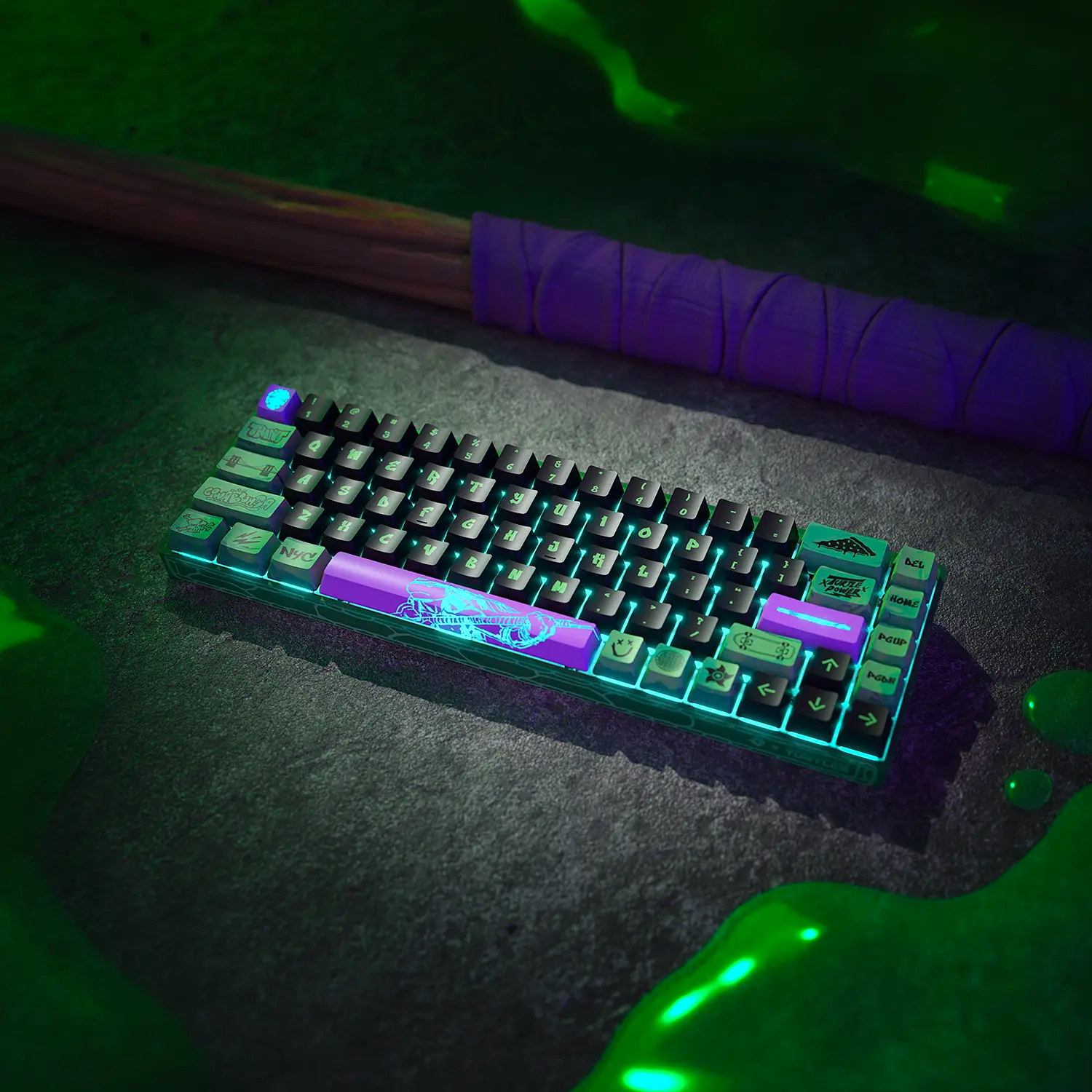 [PRÉCOMMANDE] Clavier magnétique Banshee K68 - Tortues Ninja (4 couleurs en 1)