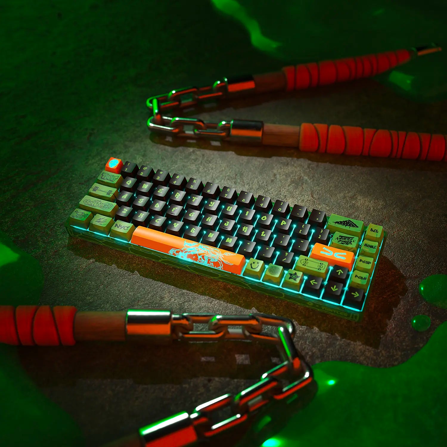 [PRÉCOMMANDE] Clavier magnétique Banshee K68 - Tortues Ninja (4 couleurs en 1)