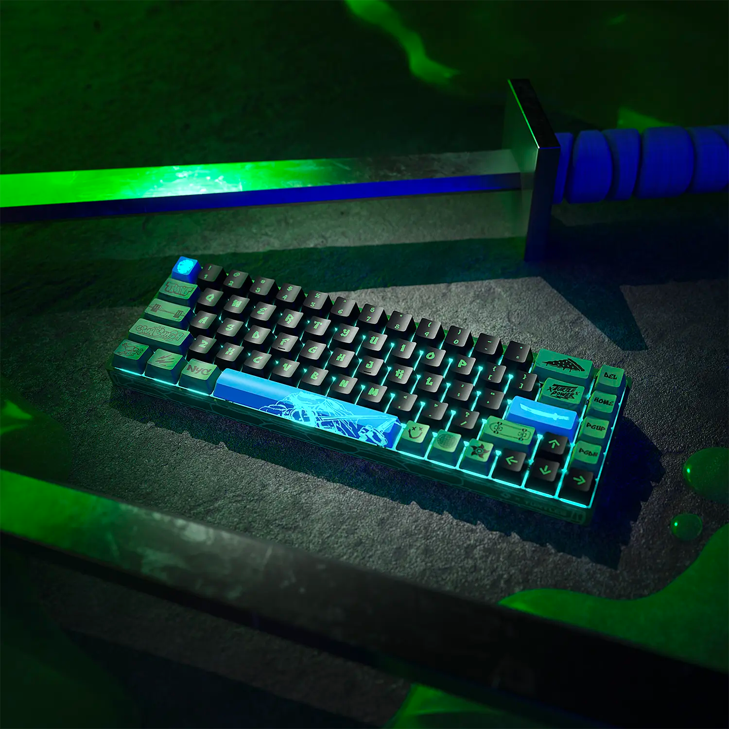 [PRÉCOMMANDE] Clavier magnétique Banshee K68 - Tortues Ninja (4 couleurs en 1)