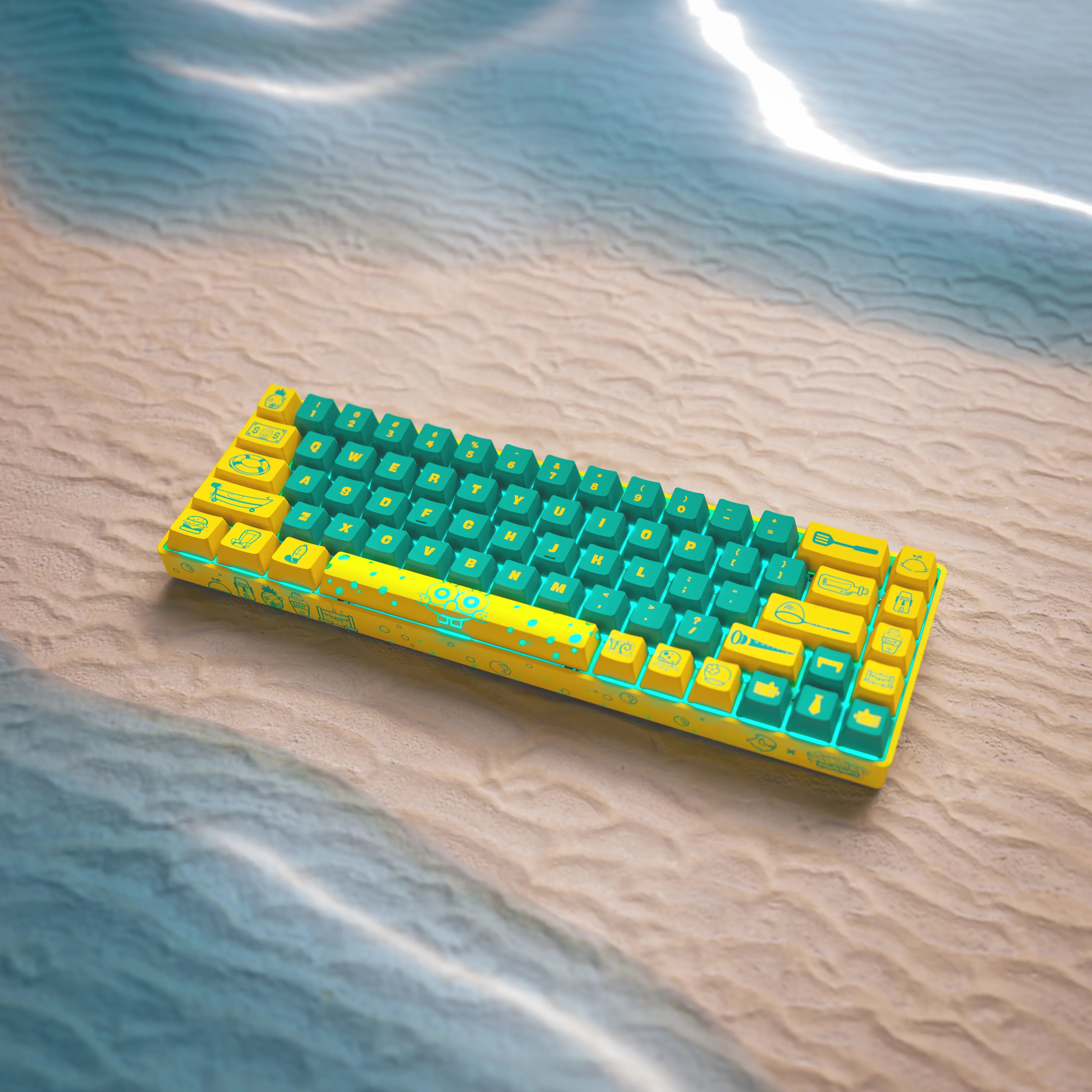 [VORBESTELLUNG] Banshee K68 Magnetschalter-Tastatur – SpongeBob Schwammkopf