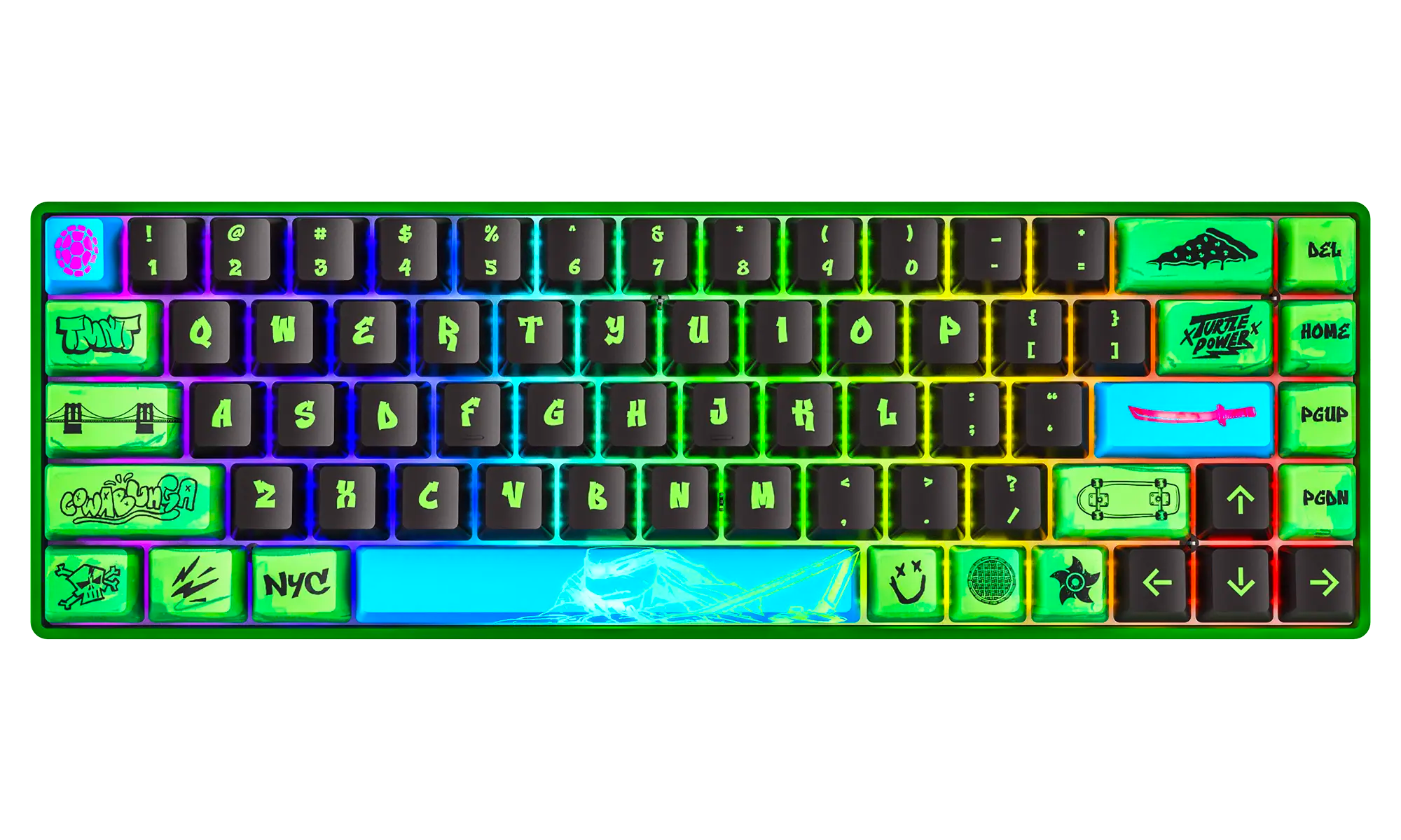 [PRÉCOMMANDE] Clavier magnétique Banshee K68 - Tortues Ninja (4 couleurs en 1)