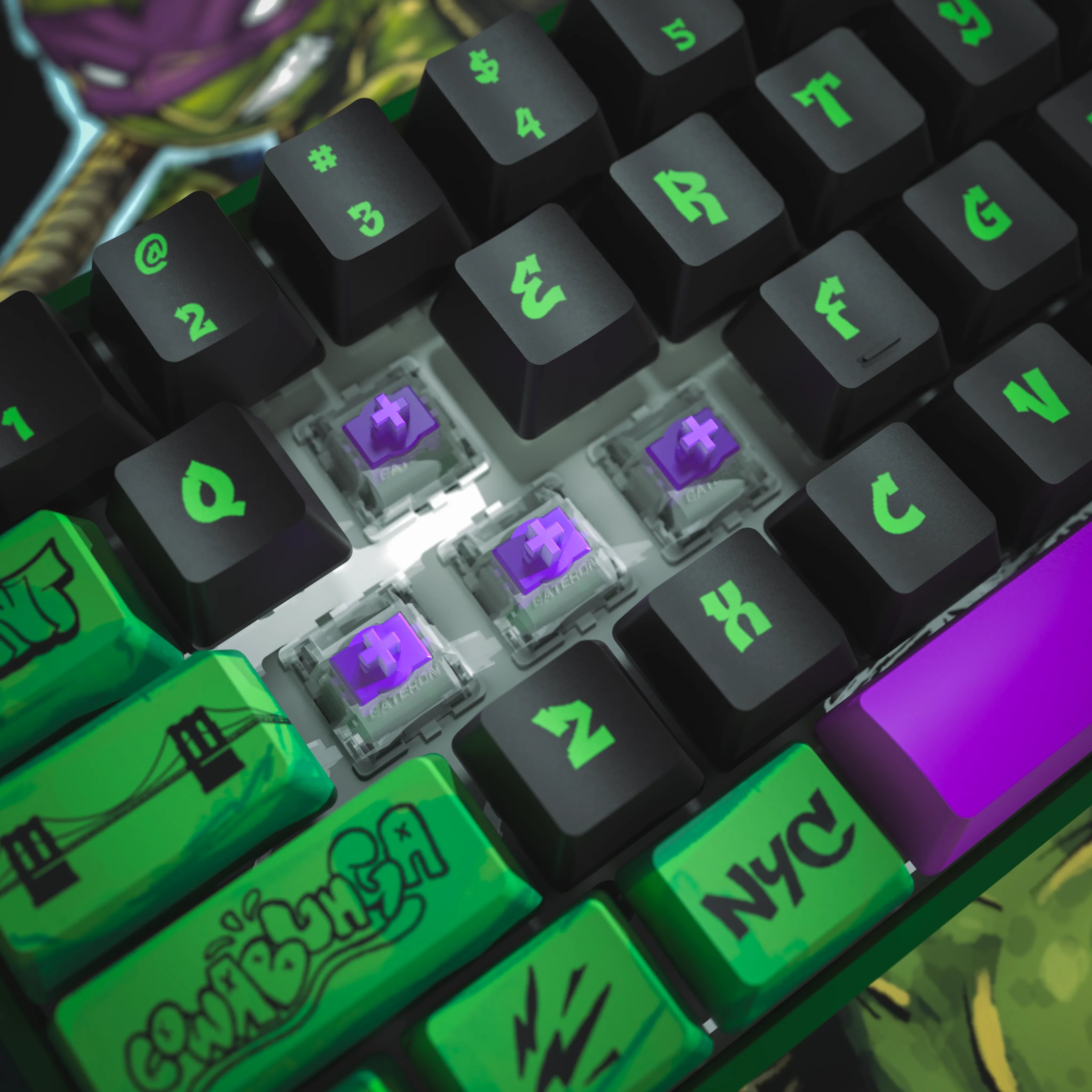 [PRÉCOMMANDE] Clavier magnétique Banshee K68 - Tortues Ninja (4 couleurs en 1)